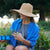 360FIVE Everyday Chapeau - Aloe Fedora Chapeau de soleil à large bord en paille pour le jardinage