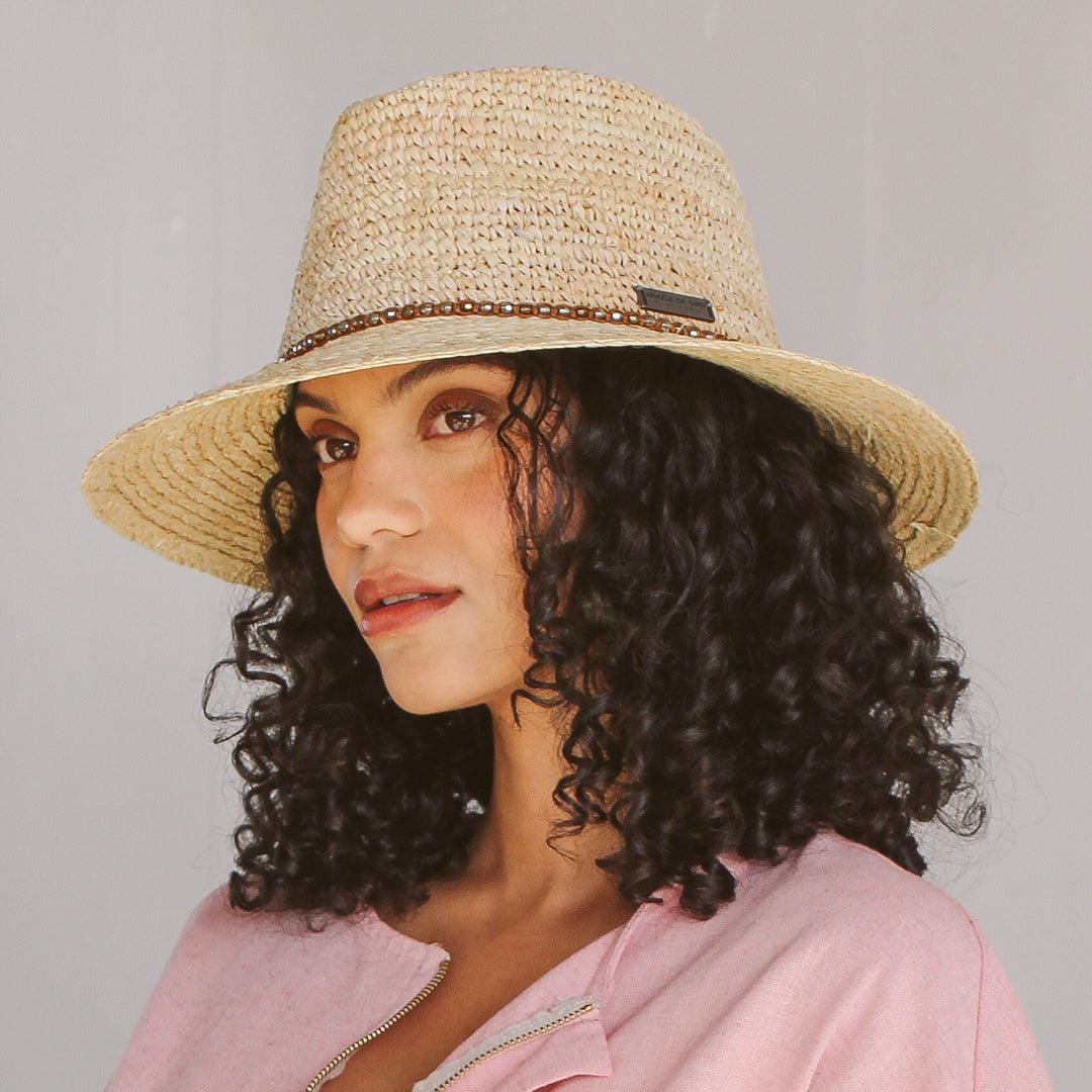 Kylie Straw Fedora  Laid-back Raffia Straw Sun Hat – SUNHATS EUROPE