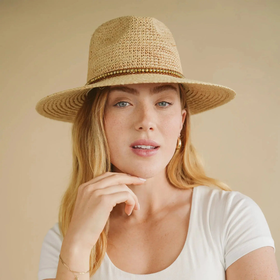Riviera Fedora - Raffia Straw UV Sun Hat UPF50+ House of Ord - Cape Town