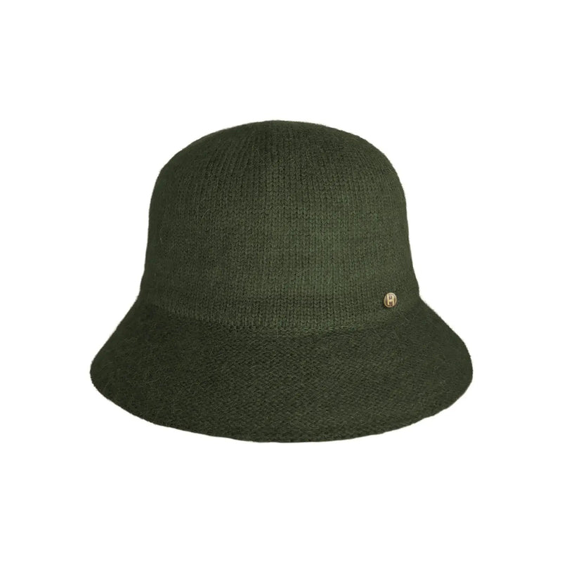 Highland Cloche wool-blend cloche hat in Moss