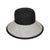 Audrey Classic M-L: 58 Cm / Zwart/witte zon hoed
